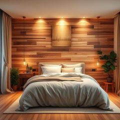 Drewniana ściana w sypialni: inspiracje, aranżacje i praktyczne wskazówki